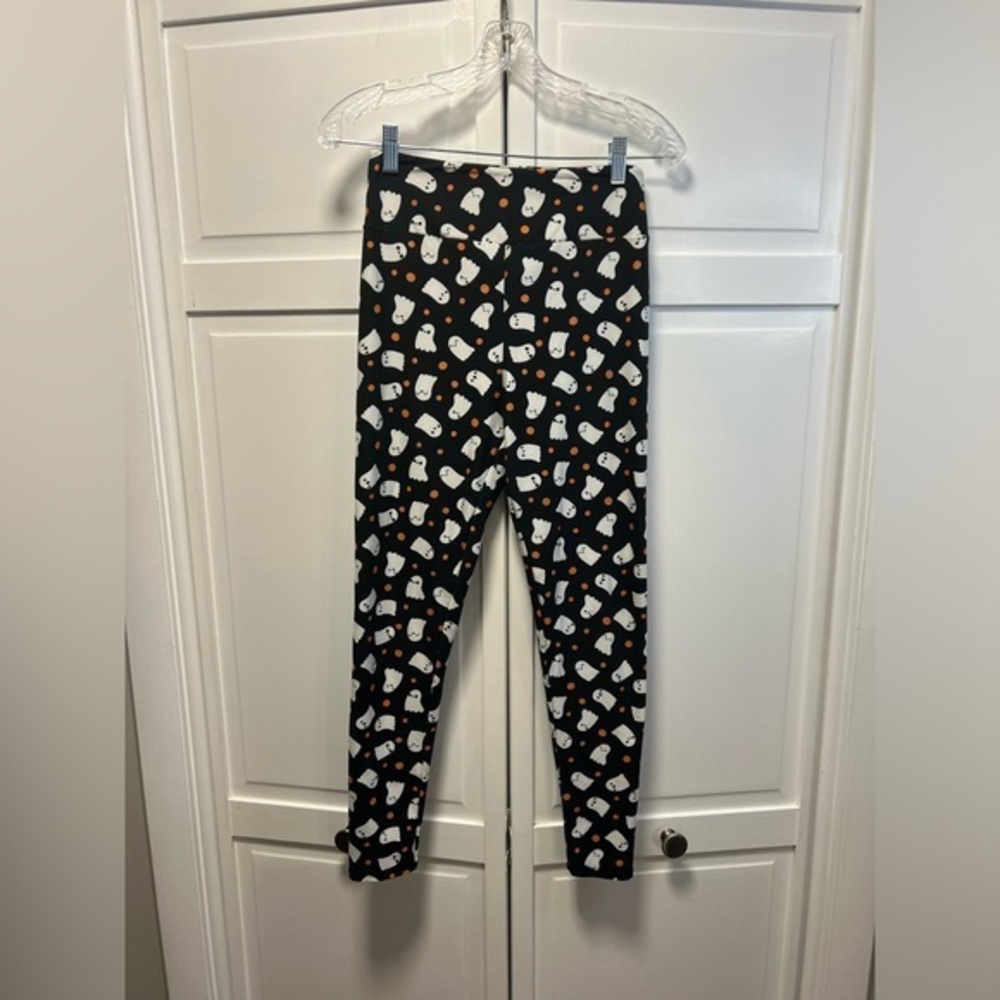 LuLaRue Halloween Leggings Size One Size Color Black,White, Orange